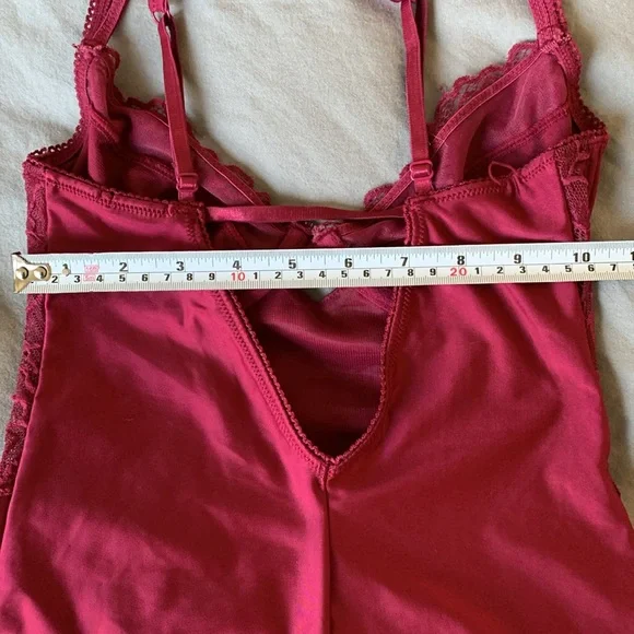 Out From Under by Urban Outfitters Burgundy Lace Thong Underwire Teddy - Picture 16 of 16